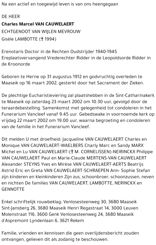 Charles Marcel Van Cauwelaert