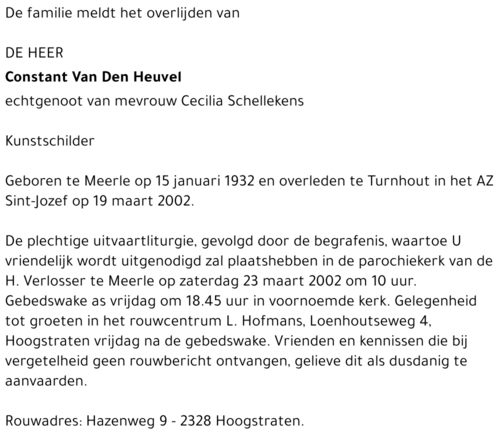 Constant Van Den Heuvel