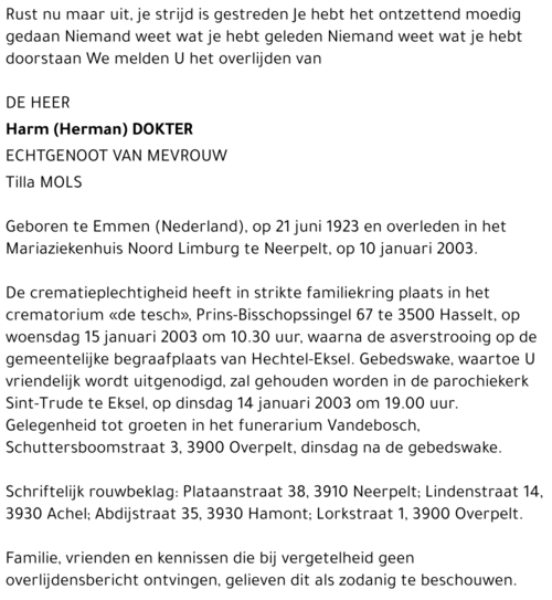 Harm (Herman) DOKTER