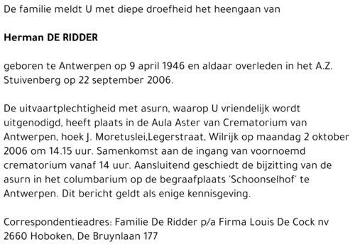 Herman De Ridder