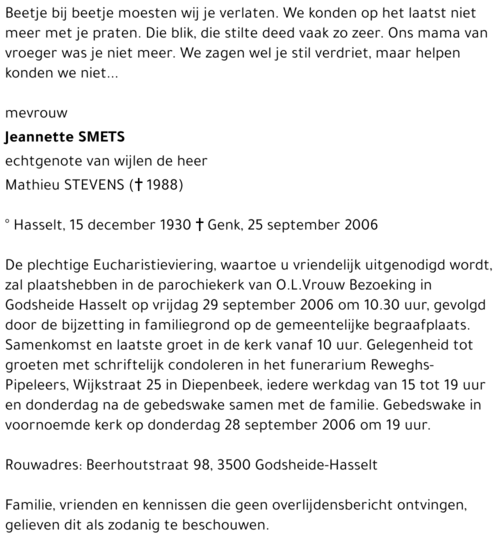 Jeannette Smets