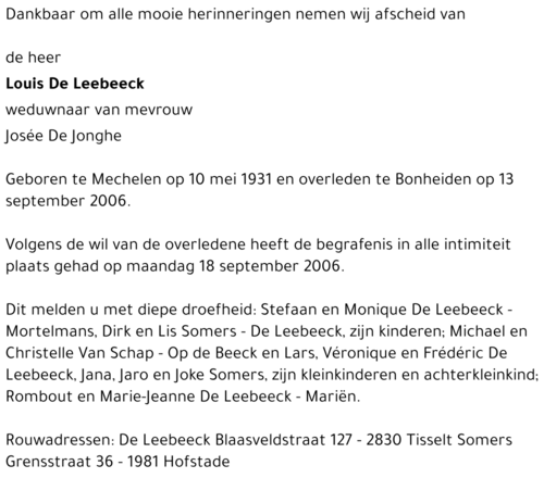 Louis De Leebeeck