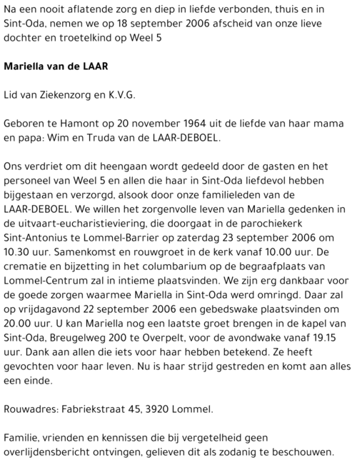 Mariella Van de Laar