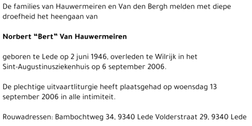 Norbert Van Hauwermeiren