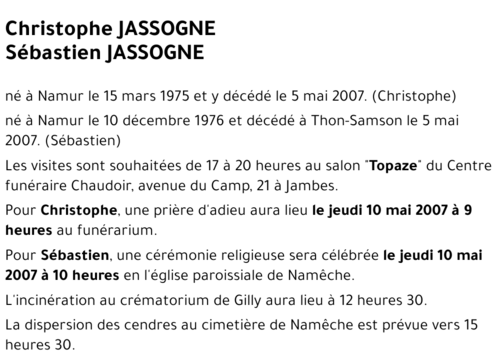 Christophe JASSOGNE