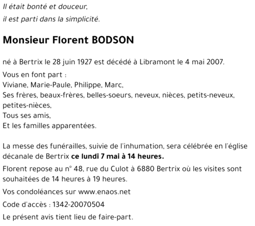 Florent BODSON