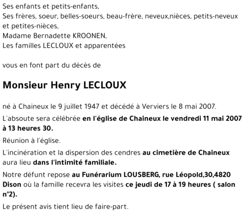 Henry LECLOUX