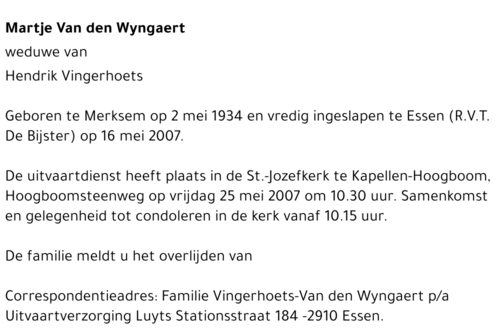 Martje Van den Wyngaert