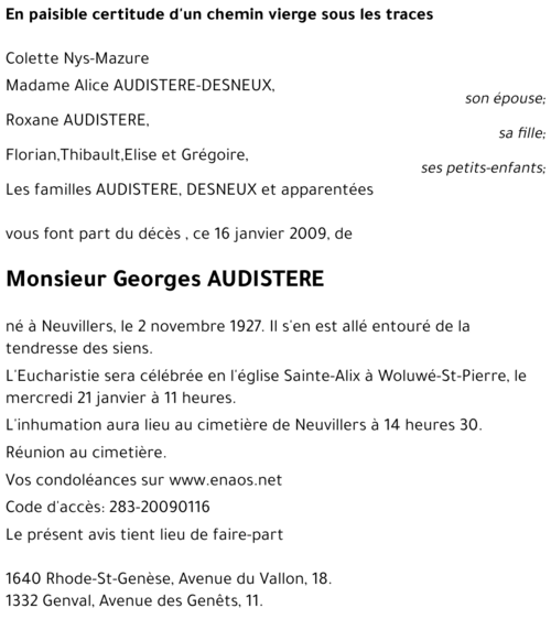 Georges AUDISTERE
