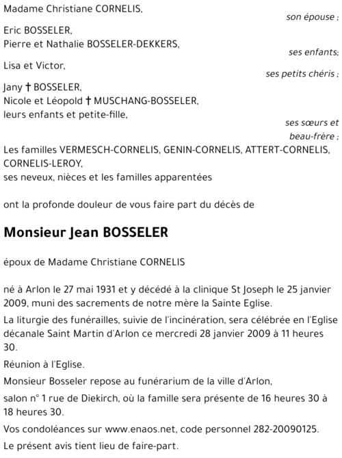 Jean BOSSELER