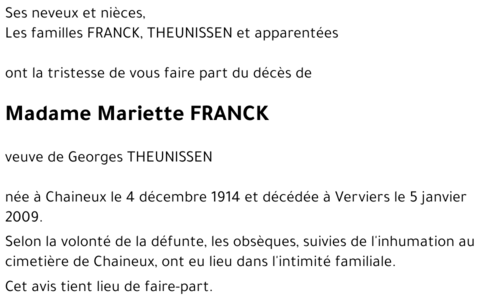 Mariette FRANCK
