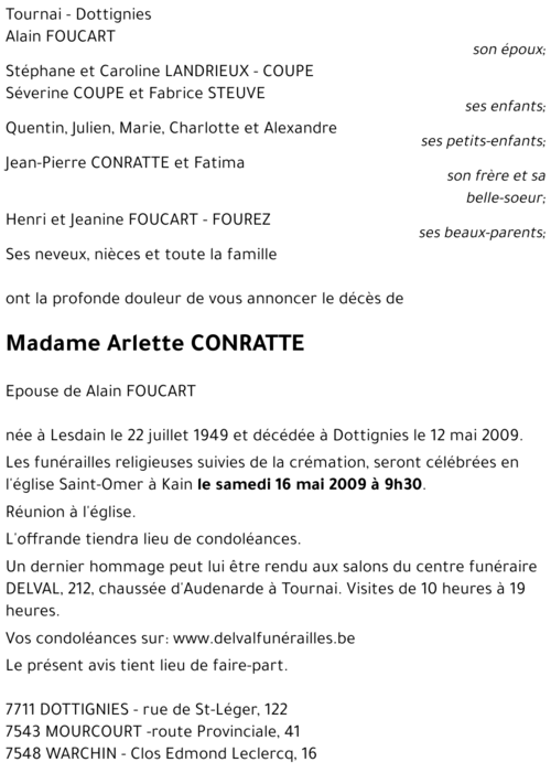 Arlette CONRATTE