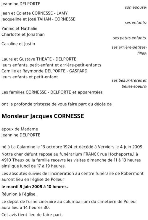 Jacques CORNESSE