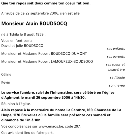 Alain BOUDSOCQ