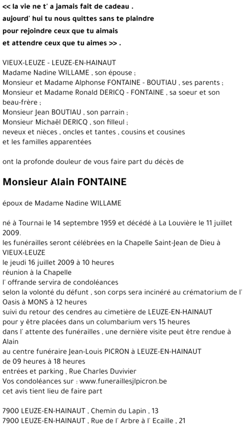 Alain FONTAINE