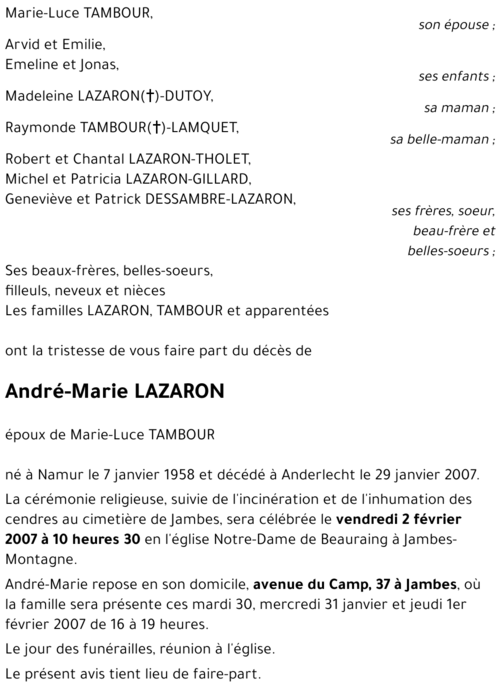 André-Marie LAZARON