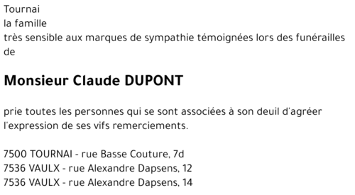 Claude DUPONT