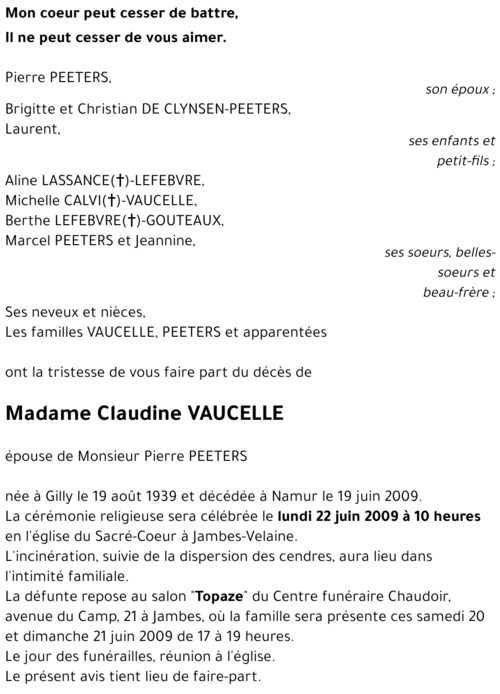 Claudine VAUCELLE