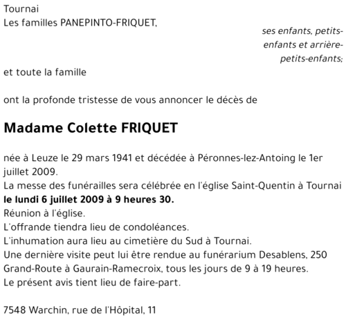 Colette FRIQUET