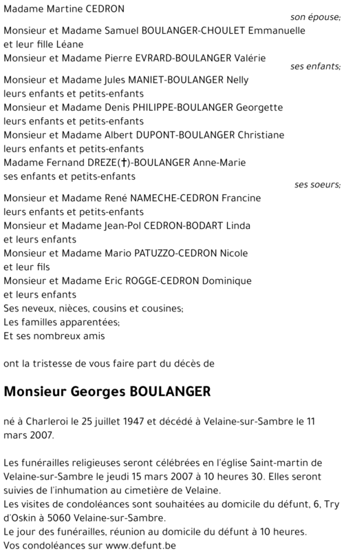 Georges BOULANGER