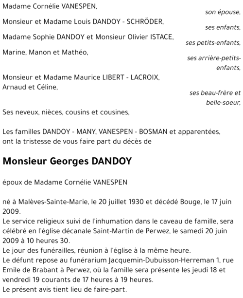Georges DANDOY
