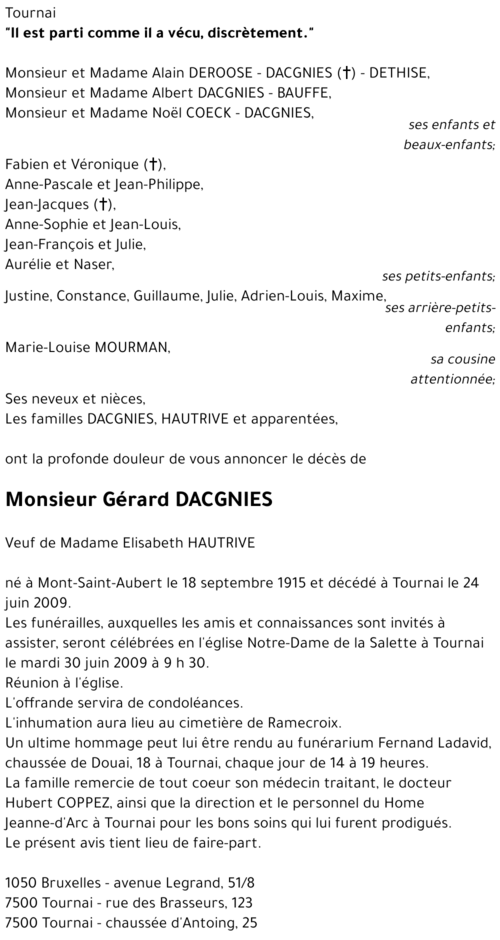 Gérard DACGNIES