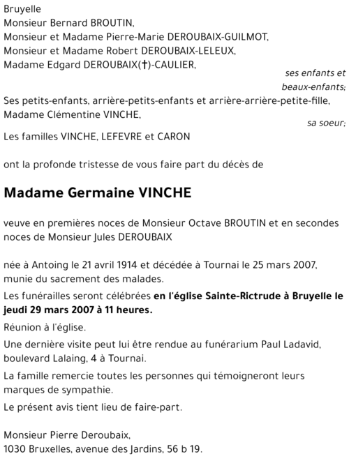 Germaine VINCHE
