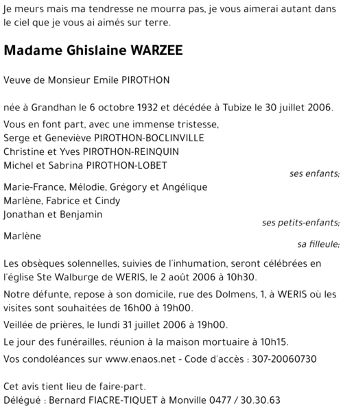 Ghislaine WARZEE