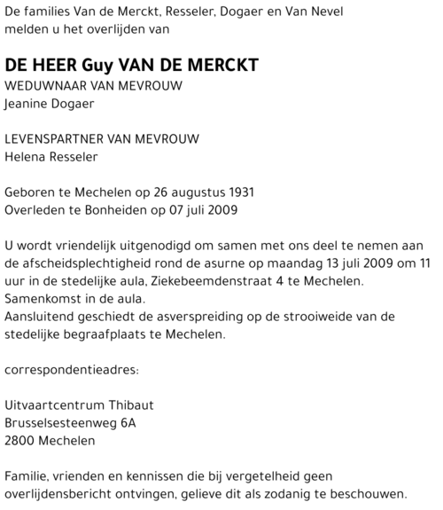 Guy Van de Merckt