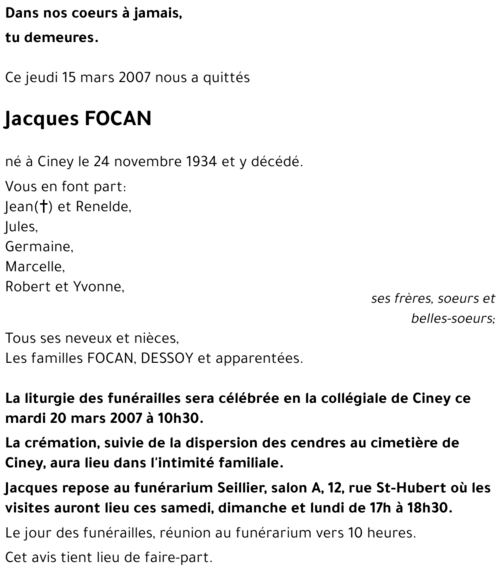 Jacques FOCAN