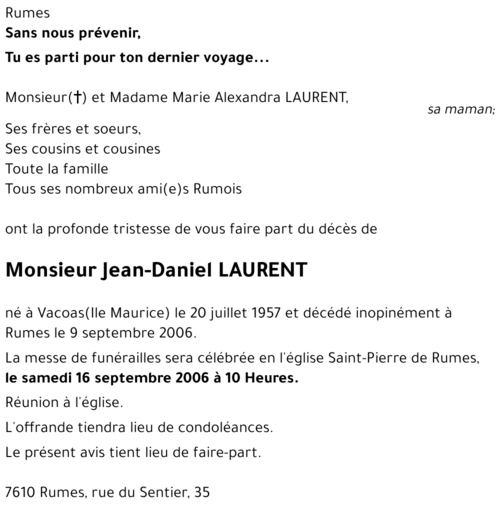 Jean-Daniel LAURENT