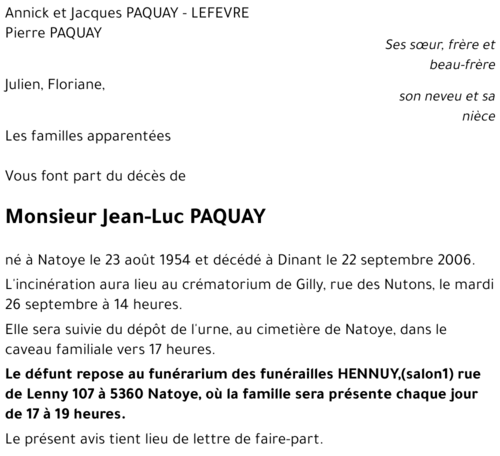 Jean-Luc PAQUAY