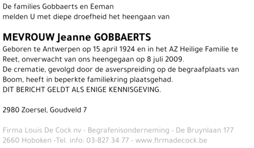 Jeanne Gobbaerts