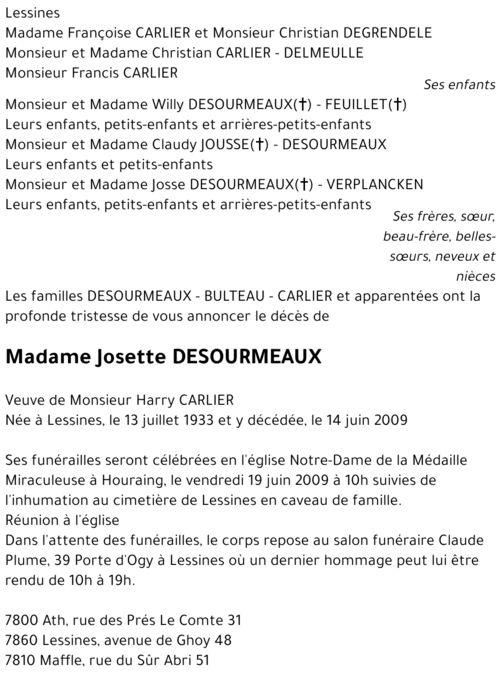 Josette DESOURMEAUX