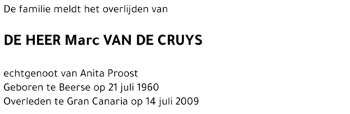 Marc Van de Cruys