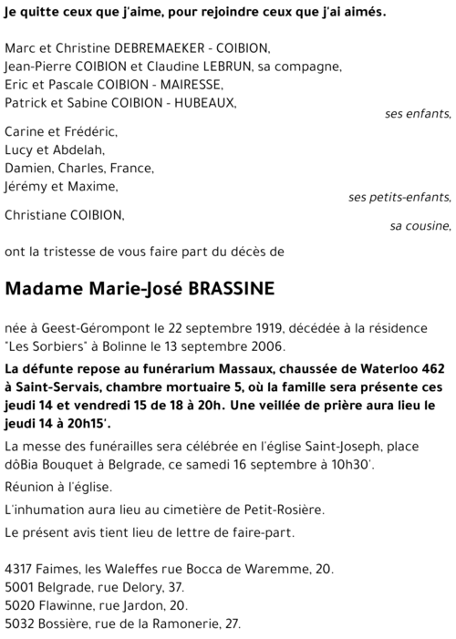 Marie-José BRASSINE