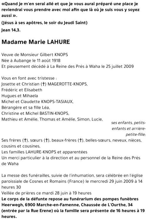 Marie LAHURE