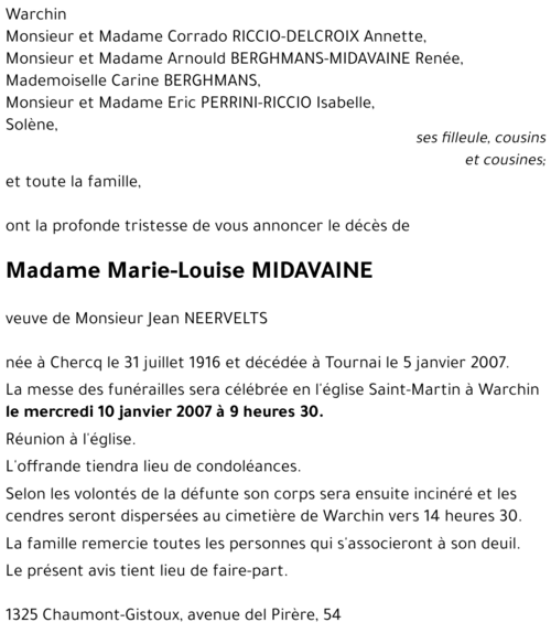 Marie-Louise MIDAVAINE