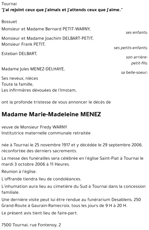 Marie-Madeleine MENEZ