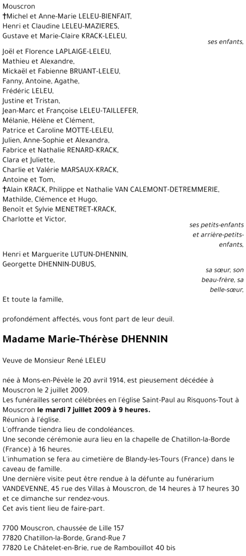 Marie-Thérèse DHENNIN