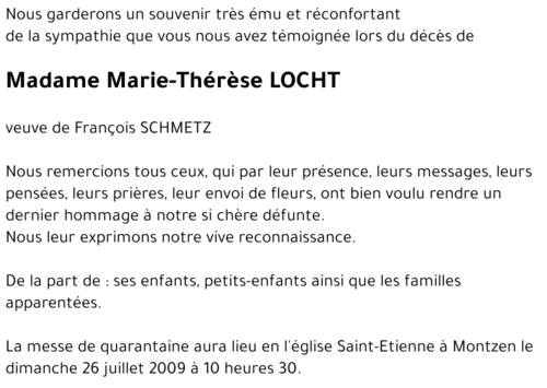 Marie-Thérèse SCHMETZ-LOCHT