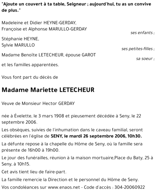 Mariette LETECHEUR