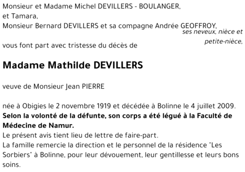 Mathilde DEVILLERS
