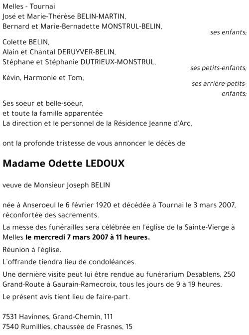 Odette LEDOUX