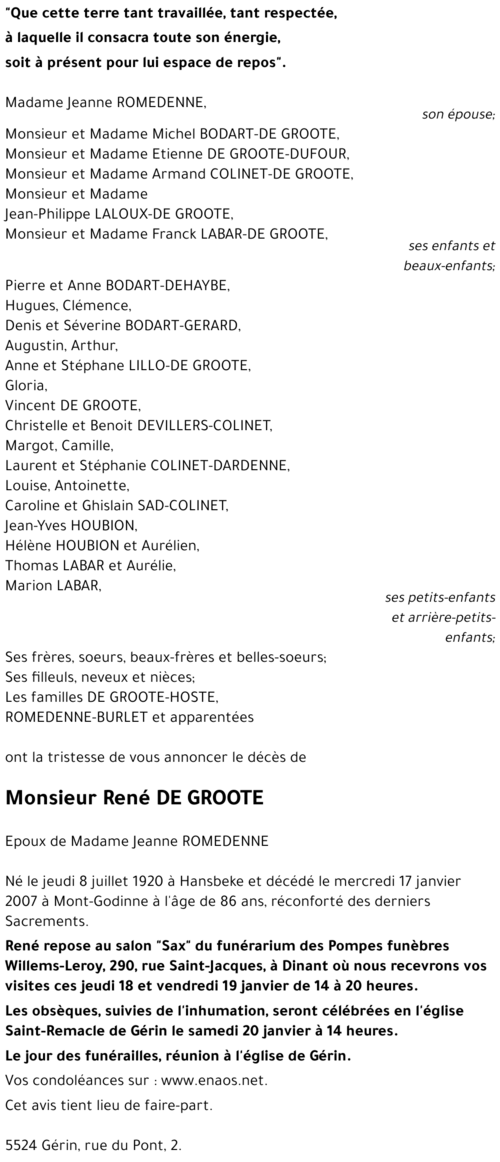 René DE GROOTE