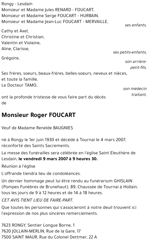 Roger FOUCART