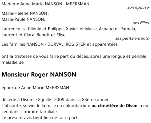 Roger NANSON