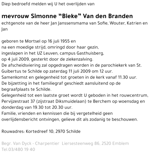 Simonne Van den Branden
