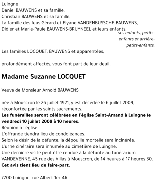 Suzanne LOCQUET