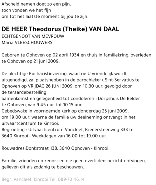 Theodorus Van Daal